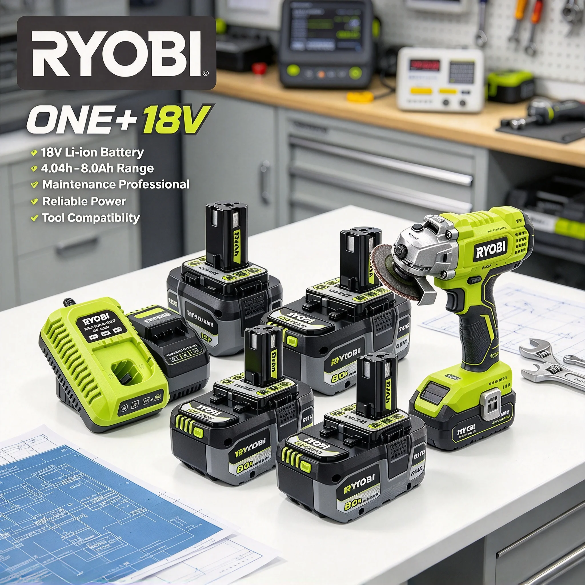 RYOBI ONE+ 18V 6.0Ah Li-ion Replacement Battery, Compatible P102, For Hedge Trimmer, All-Weather Yard Maintenance