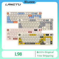 LANGTU L98 Wired Keyboard E-sports Gaming Office Silent Membrane Keyboard RGB Multifunction Knob PC Gamer Accessories Gift