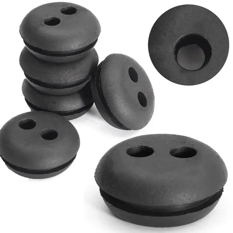 5pcs Rubber Grommets 2 Hole Fuel Gas Tank Grommet Replacement Universall For Stihl For Honda Trimmer Lawn Mower