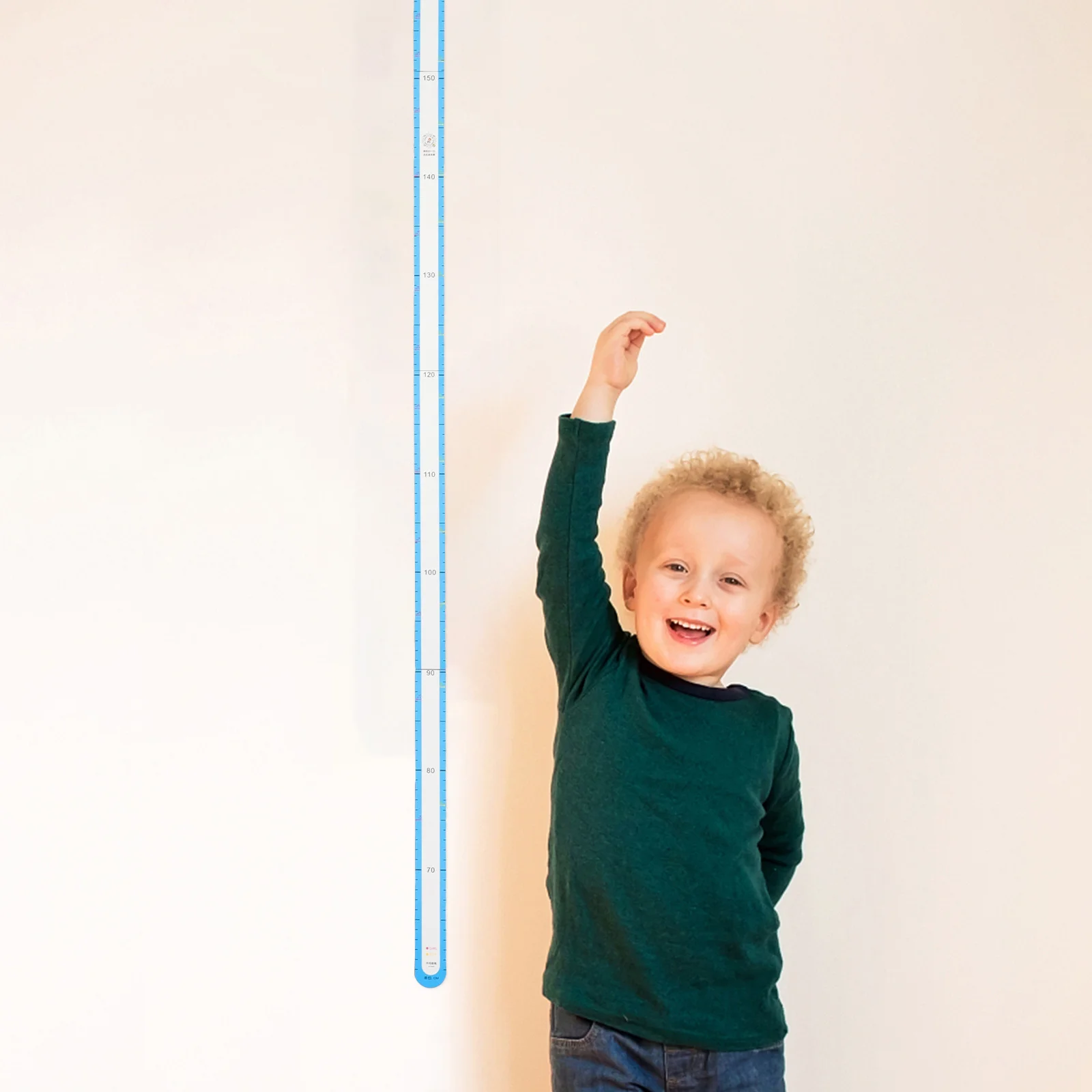 1Set Selfadhesive Kids Height Measurement Chart Wall Sticker Lovely Room Decor No Peculiar Smell Growth Chart Height Ruler