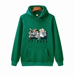 2022 mężczyźni nowe japońskie Anime My Hero Academia przyjaciele Streetwear nowy projekt topowe swetry moda Unisex ubrania