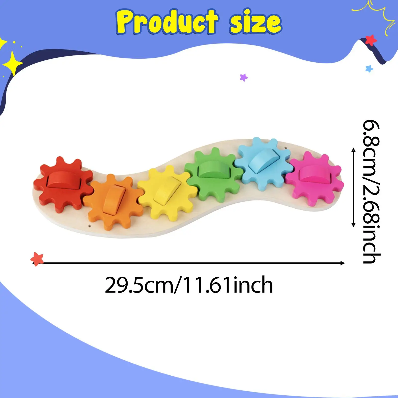 Multicolor Gear Busy Board Accessory Educational Toy for Toddler Hands-on Play and Early Learning Activities
