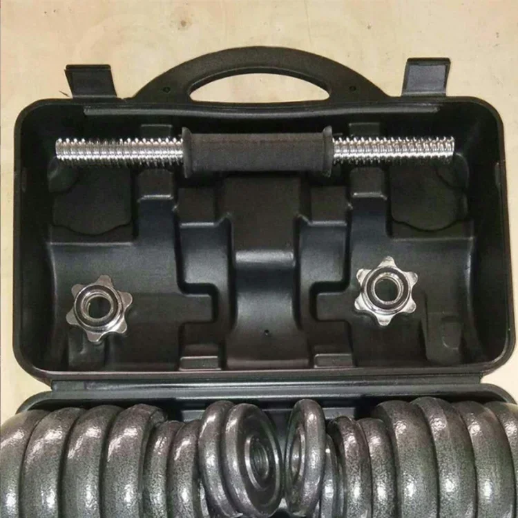 Wholesale Adjustable Dumbbells 50kg Barbell with Weight Plates Weights Gym Fitness Dumbbells Set Pesas Gimnasio Kettlebell