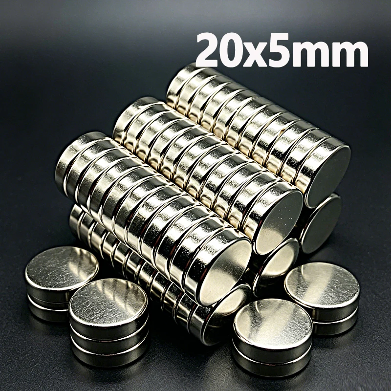20x5mm Magnet N35 NdfeB Permanent Magnetic Imanes 2-50pcs 20*5mm Magnet Accessory Round Shape Garage Tool Neodymium Magnet