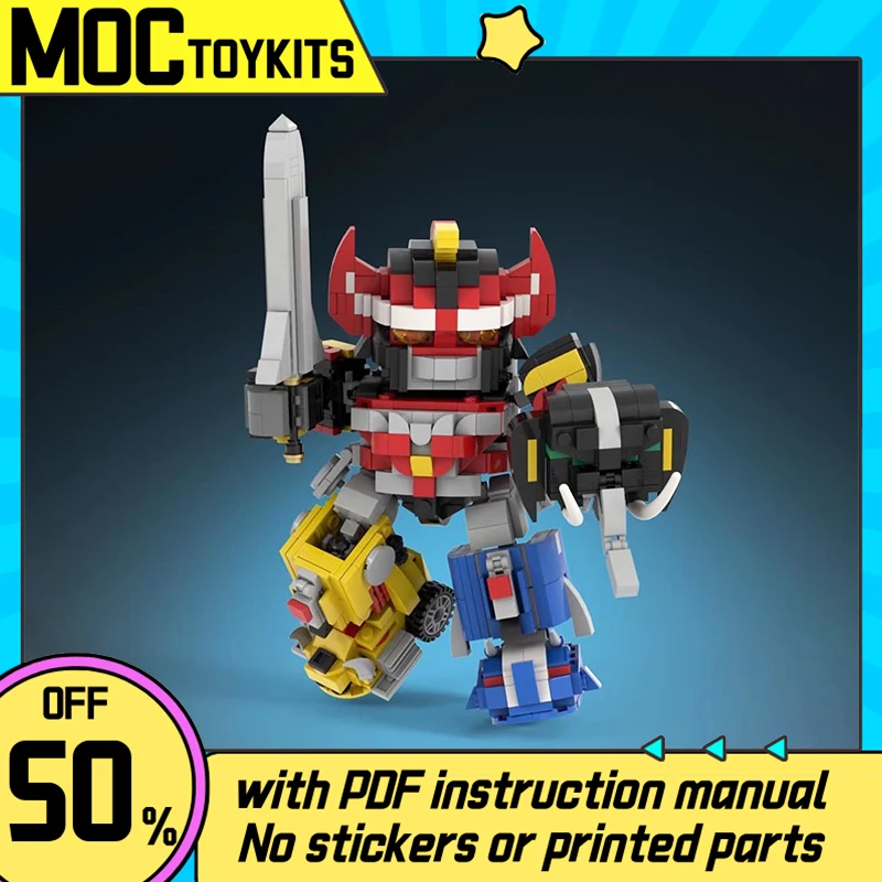

Mech Warrior Series MOC Building Blocks Creative Dinosaur Squad Big Beast God Brick Model Set for Boys Collecting Toys Gifts