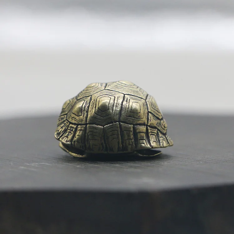 1/2Pcs Brass Keychain Turtle Shell Bell Pendant Creative Keychain Pendant
