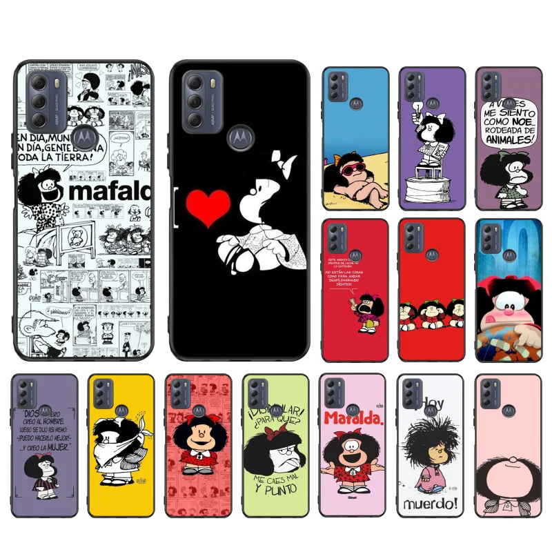 Mafalda Phone Case for Motorola Moto Edge 50 40 Pro Edge 40 30 Ultra Neo Fusion G Power G Stylus G Play E32 E20 E40 