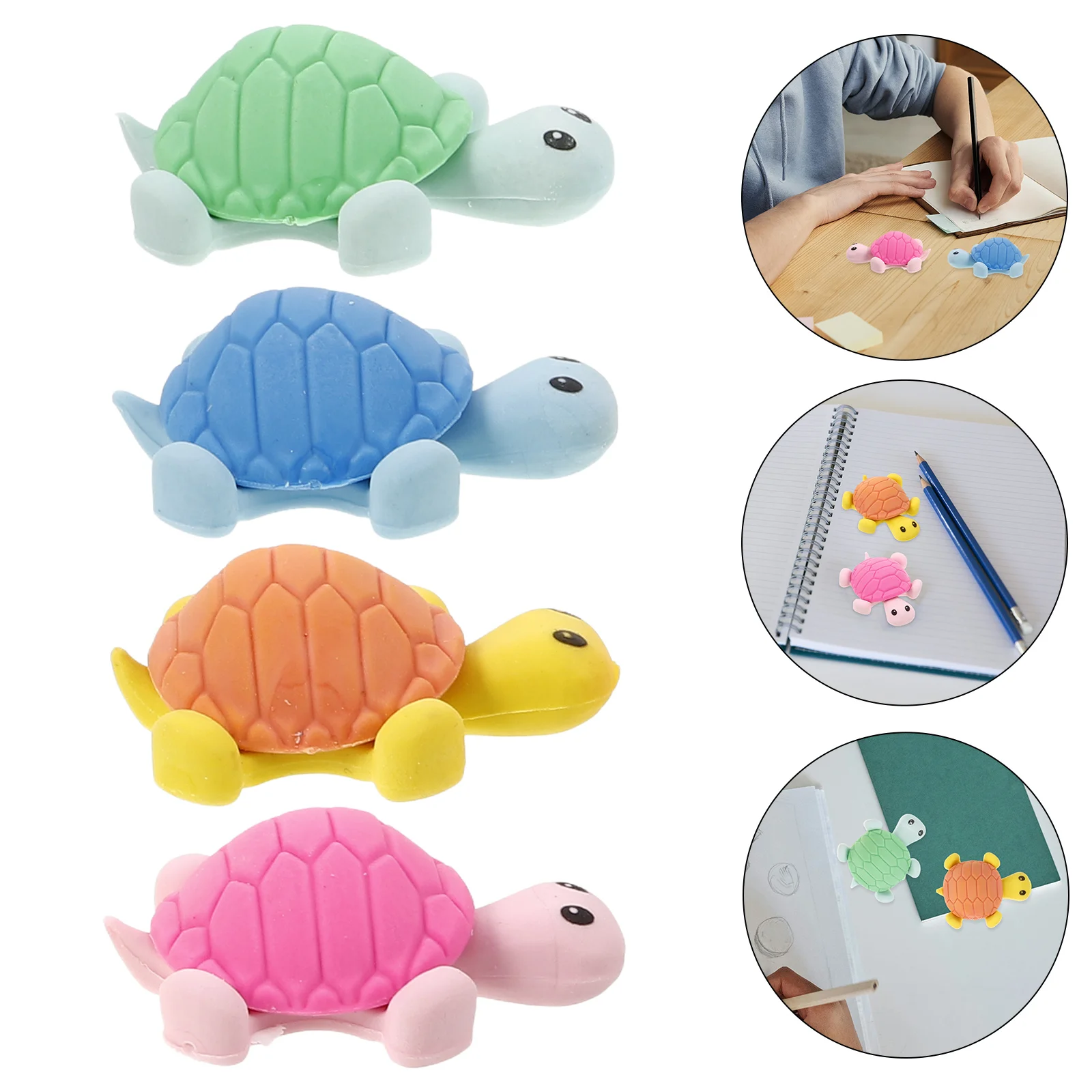 

24 Pcs Bulk Turtle Eraser Student Gifts for Stocking Stuffers Mini Animals School