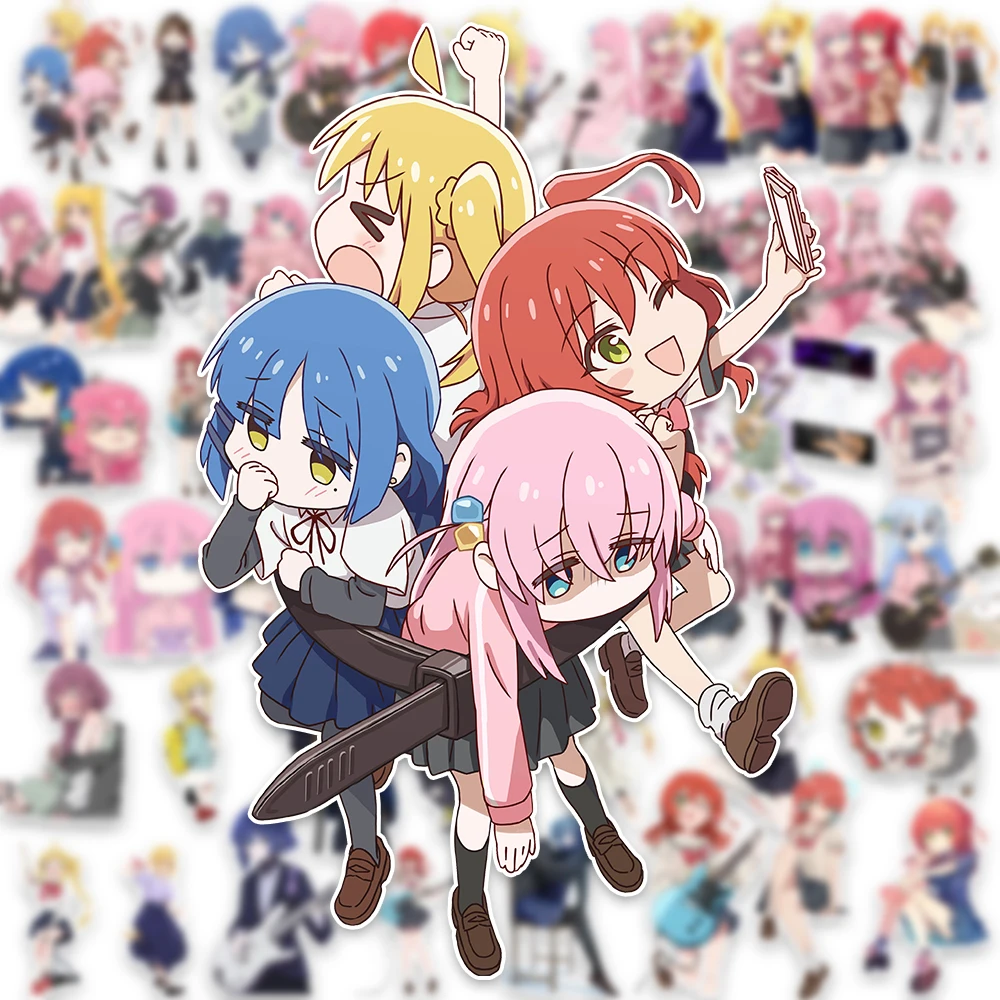 DIY 60 قطعة BOCCHI The ROCK! ملصقات أنيمي لطيف الكرتون Gotoh Hitori اللعب الهاتف المحمول الغيتار ملصقات الكتابة على الجدران باردة الديكور #6