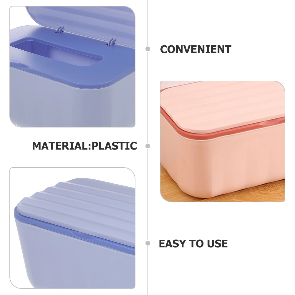 2 pçs caixa de tecido toalhetes recipiente recarregável portátil à prova de poeira plástico viagem quarto do bebê cozinha banheiro dispensador rosa roxo