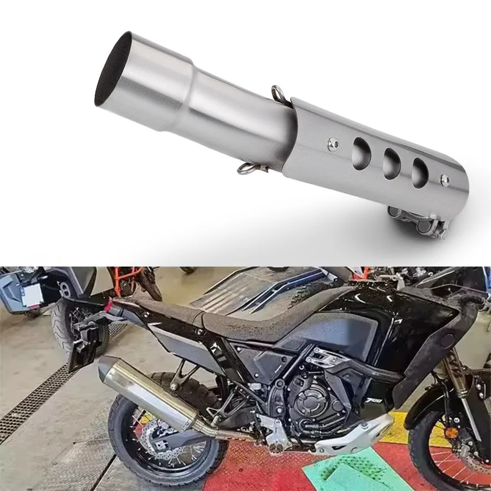 

For Yamaha Tenere 700 2019-2024 Tenere700 Escape 51MM Slip-On Motorcycle Exhaust System Middie Link Pipe Muffler Connecting Pipe