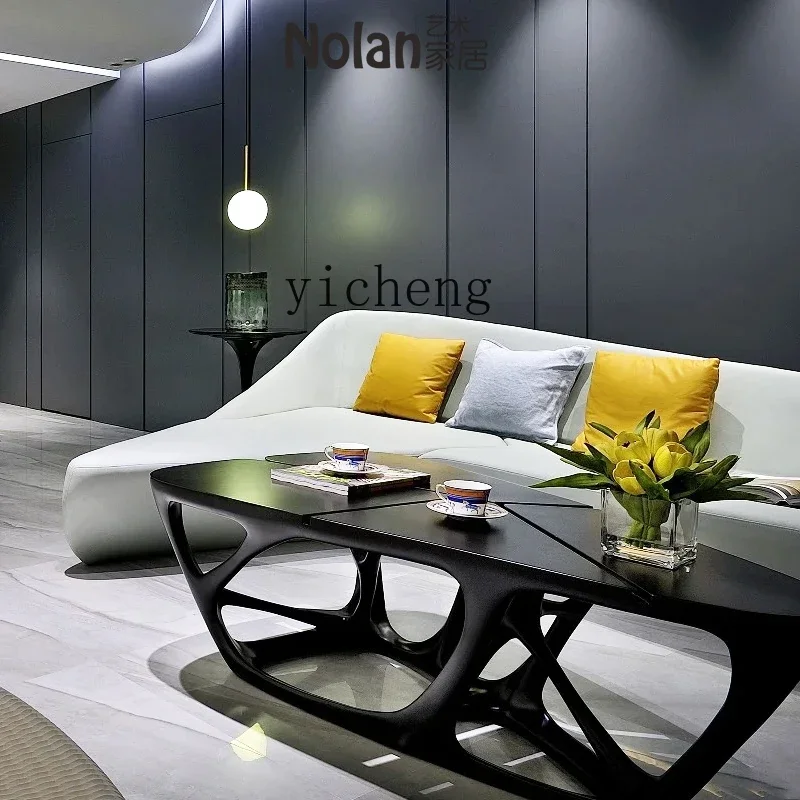 Fiberglass Zaha Crack Hollow Coffee Table Modern Special-shaped Tree Root Triangle Living Room Tea Tablex28