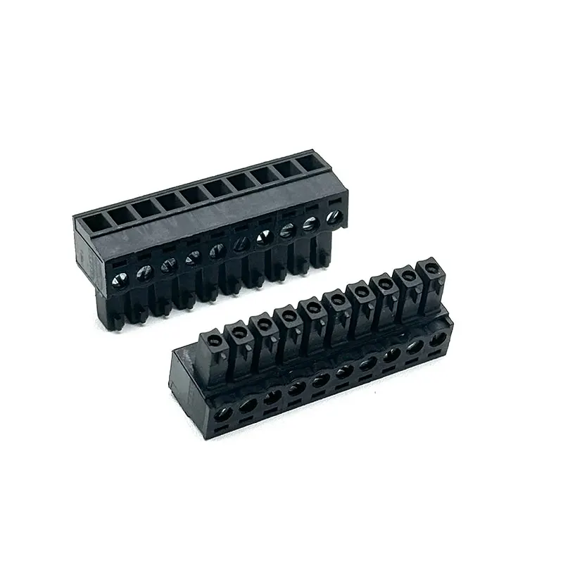 20Pcs 2EDGK-3.5m/3.81mm Plug-in PCB Terminal Block Terminal Block 15EDGK-3.81MM Pitch Plug Black