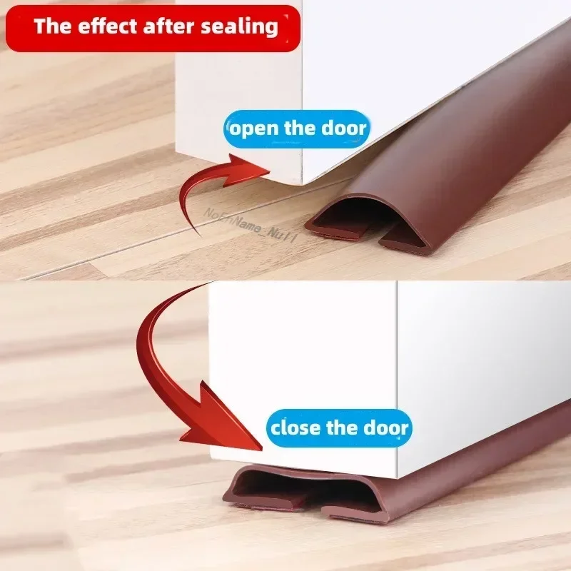 

Under Door Draft Stopper Sealing Strip Sound Proof Noise Reduction Draft Stopper Dustproof Flexible Arched Bottom Seal Strip Gap