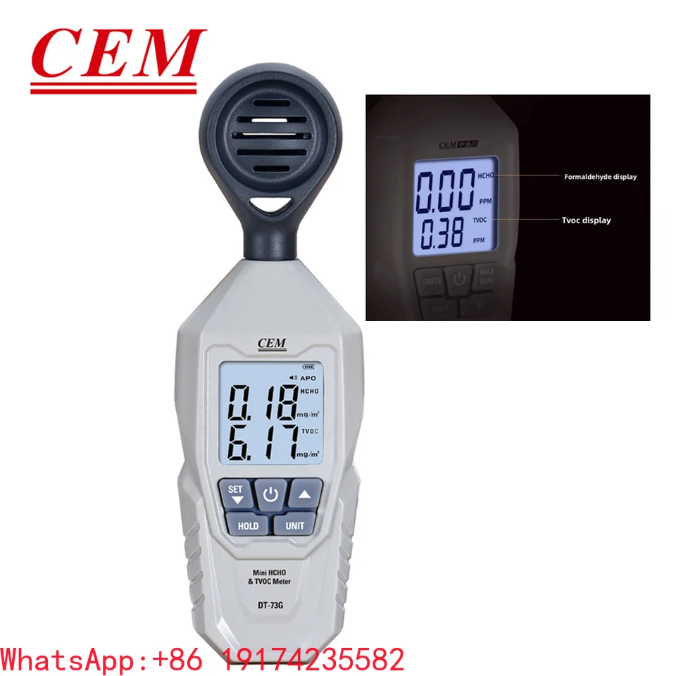 CEM Digital TVOC HCHO Formaldehyde Air Quality Tester With High Accuracy Sensor For Indoor Use