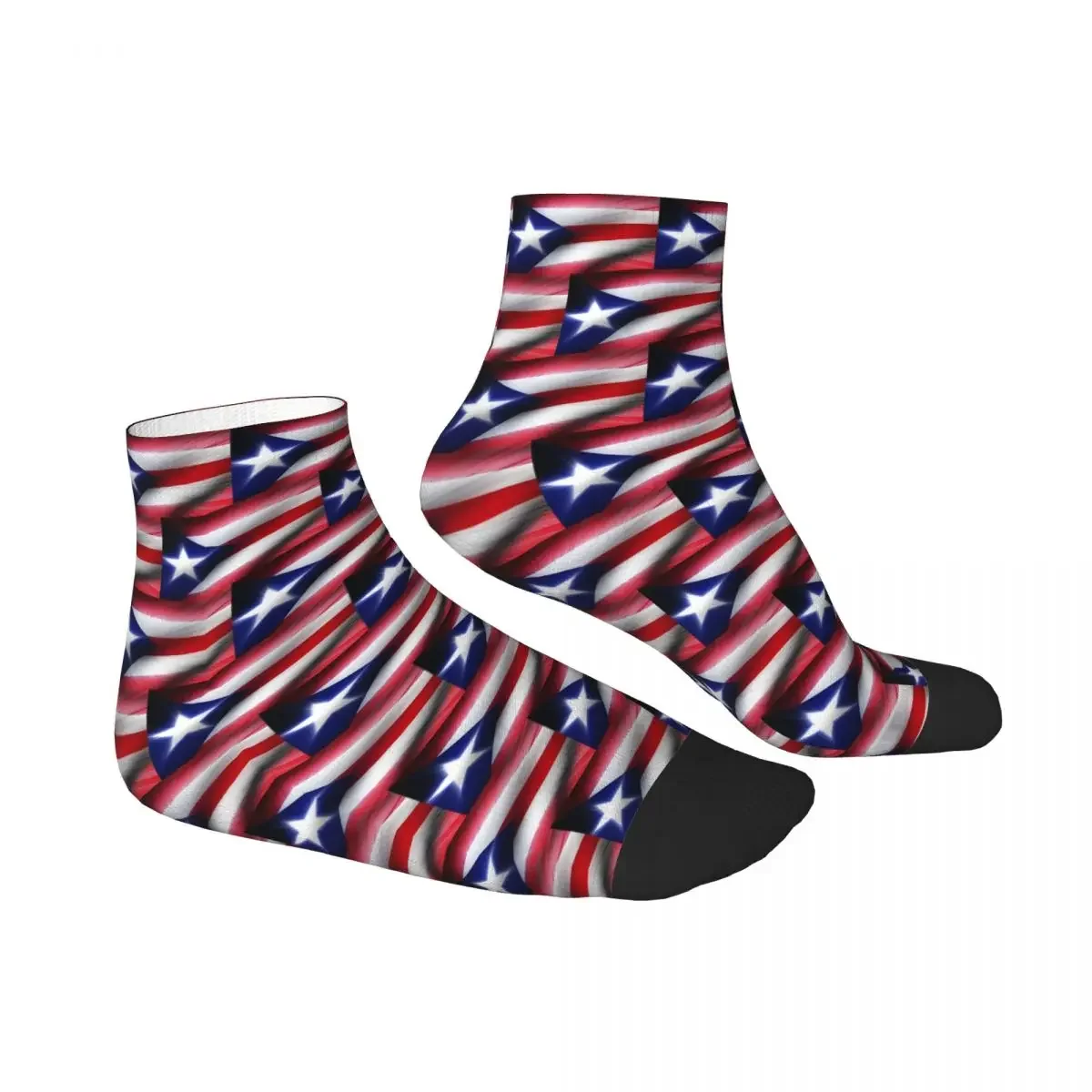 Puerto Rico Flag (5) Socks Harajuku Super Soft Stockings All Season Socks Accessories for Man's Woman's Christmas Gifts