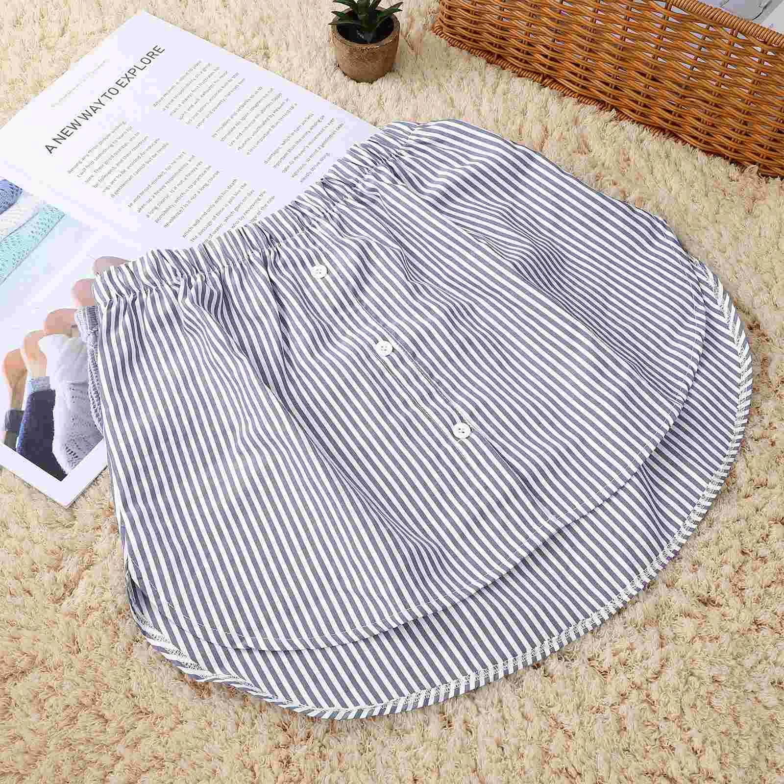 2 Pcs White Striped Fake Hem Skirt Ladies Layering Mini Lower Underskirts for Women Girls Cozy Texture Great Gift