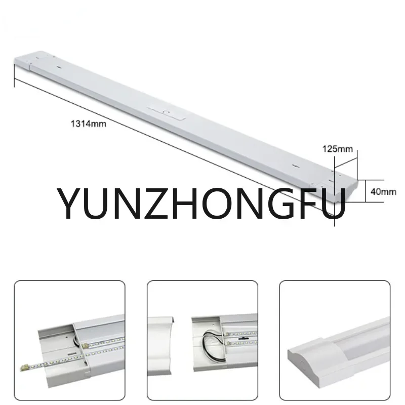 20W 30W 40W 50W 60W 80W LED batten light microwave motion sensor aluminum school lighting fixture led tube lamp