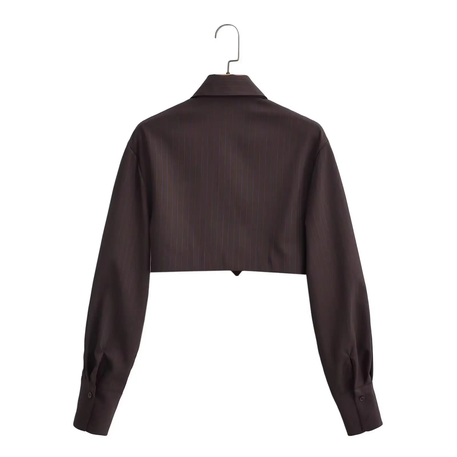 

Korejepo New 2025 Women Clothing European American Style Fashion Minimalist with Tie and Striped Short Shirt Top