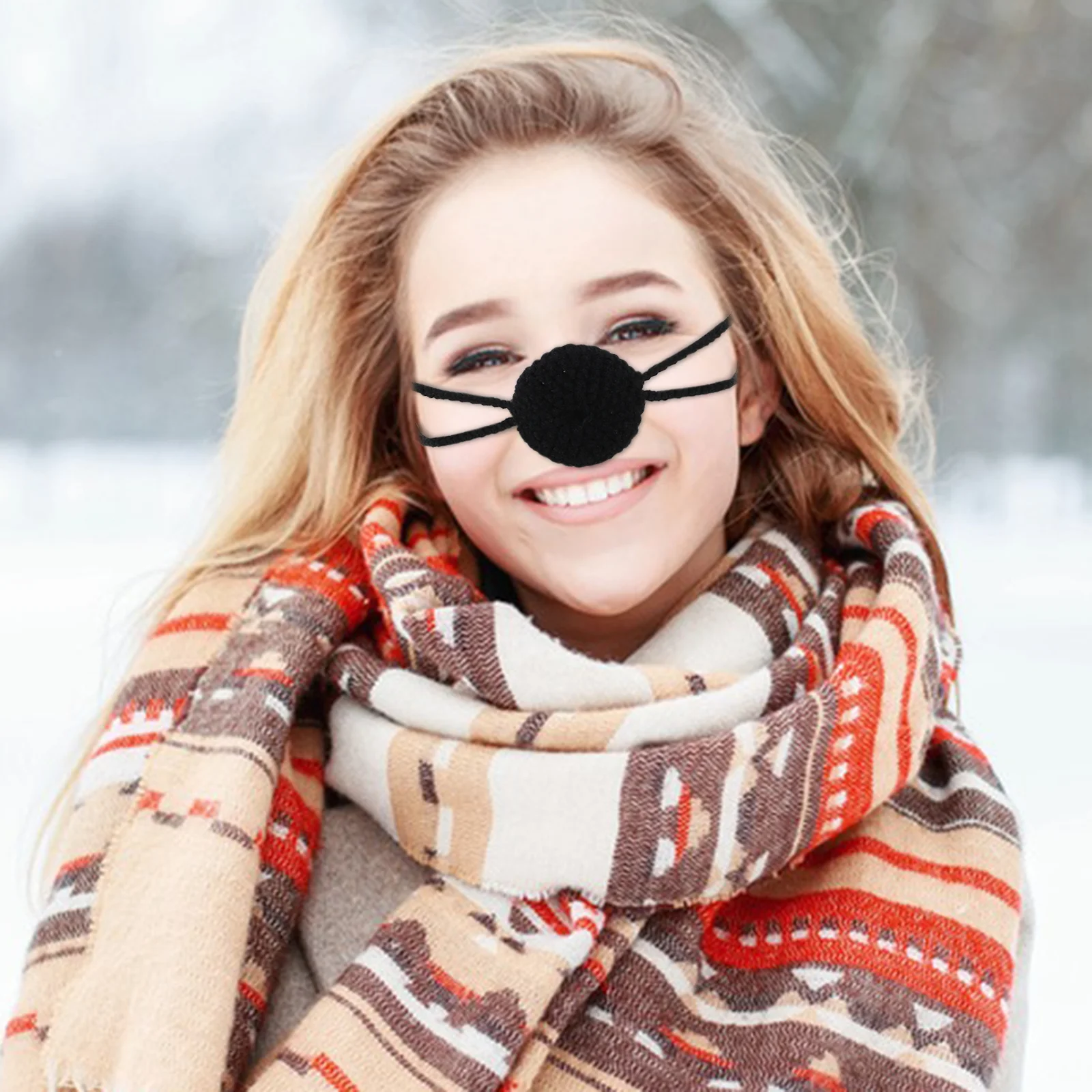 Funny Nose Mask Keep Your Warm Knit Covers Winter Warmer Soft Comfort Halloween