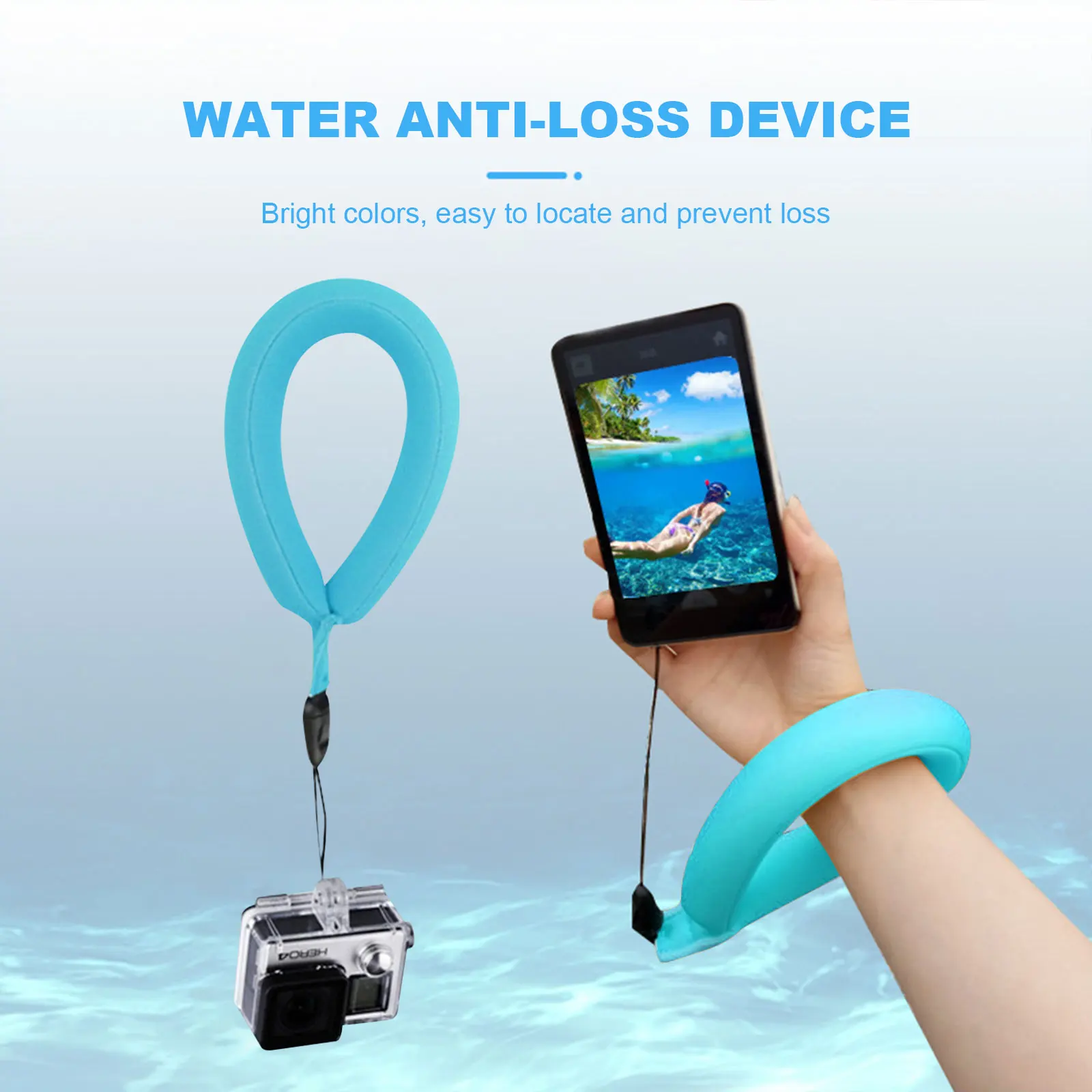 Ajustable Floating Strap Waterproof Camera Cell Phone Float Underwater Wrist Strap For GoPro Accessories Nikon Canon Fujifilm