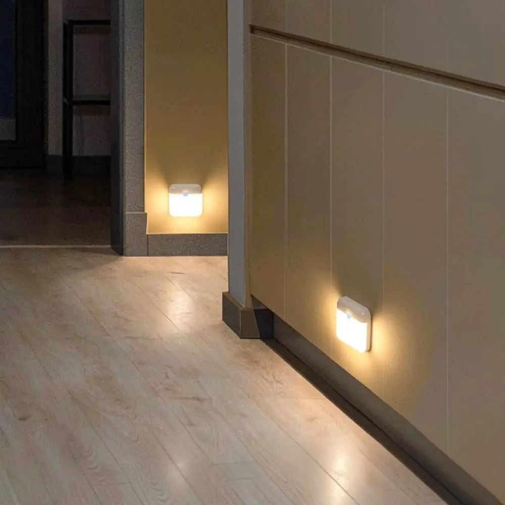 LED Night Light Wireless Motion Sensor Rechargeable Wall Lamp For Stairs Pathway Cabinet Magnetic Auto Induction Lighting view 6