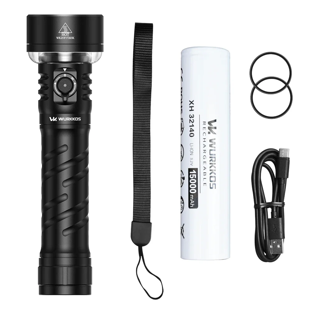 Wurkkos TS27 3200LM MultiFunction Rechargeable Flashlight Bi-directional LED Rechargeable Torch Light