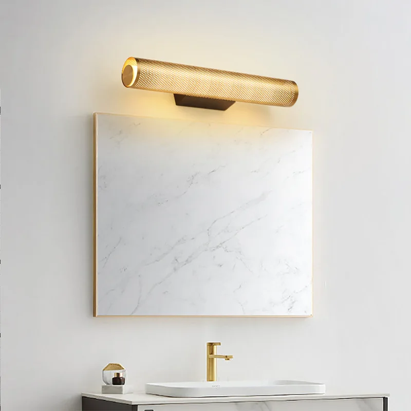 

Hotel Engineering Bathroom Mirror Light Dresser Metal Mesh Wall Light Decorative Mirror Headlight