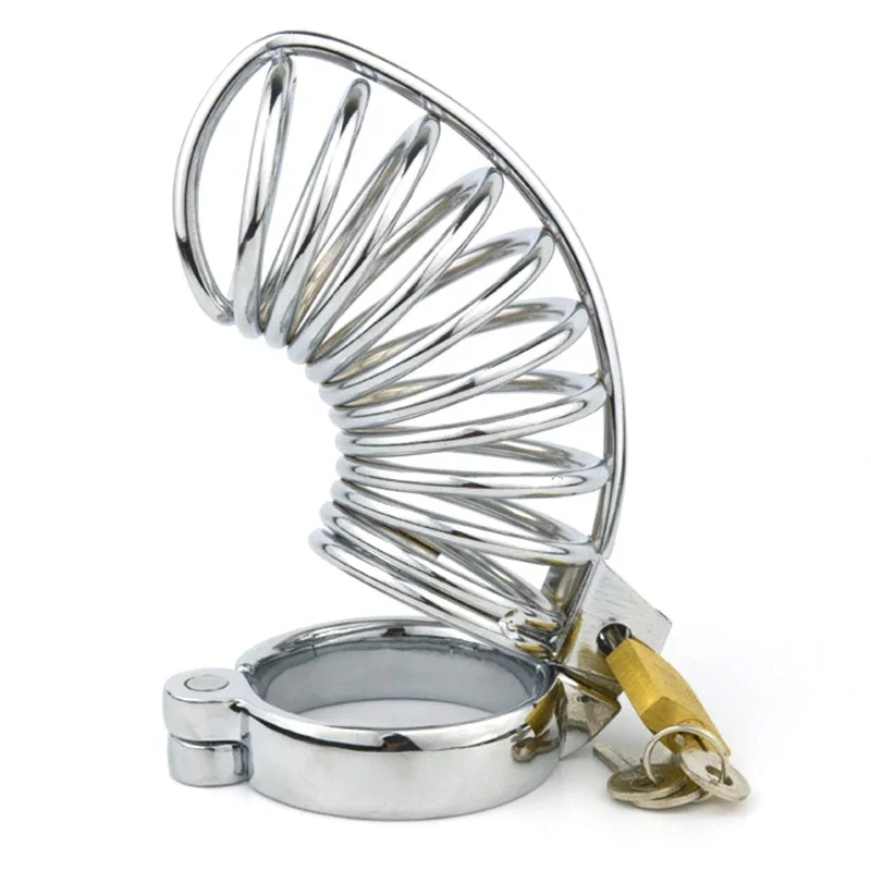 المثيرة مجرى البول قفل ذكر العفة قفص معدني القضيب قفص القضيب خاتم الديك مجرى البول العفة SM المنتجات الجنس لعب الكبار للرجال مثلي الجنس