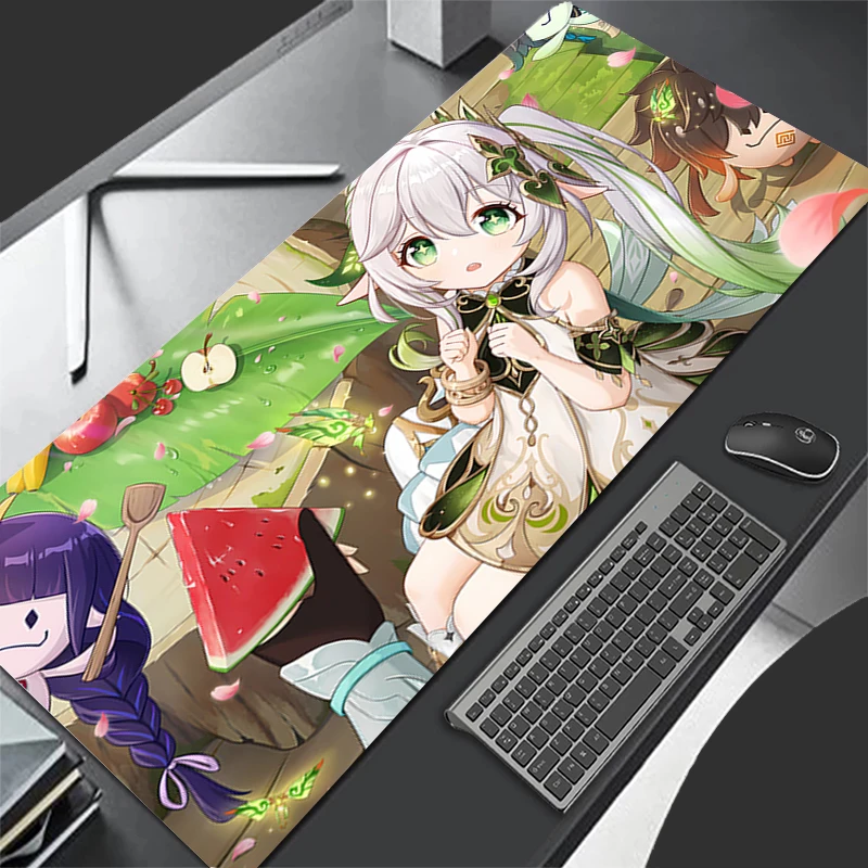 

Mousepad Computer Gaming Accessories Keyboard Pad Office PC Rubber G-genshin Impact Nahida Mouse Pad Decoracion Desk Mouse Mat