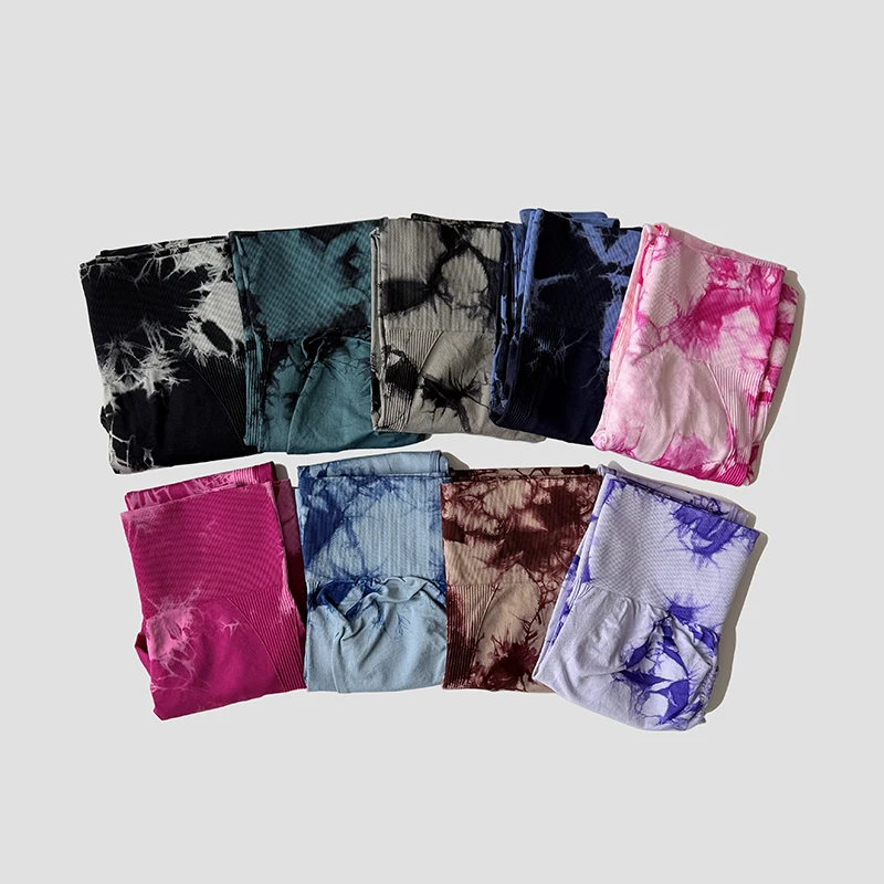 Tie Dye Seamless Leggings For Women High Waist Yoga Pants  Scrunch Butt Lifting Tights Fitness Workout Leggins Gym Clothing image 3