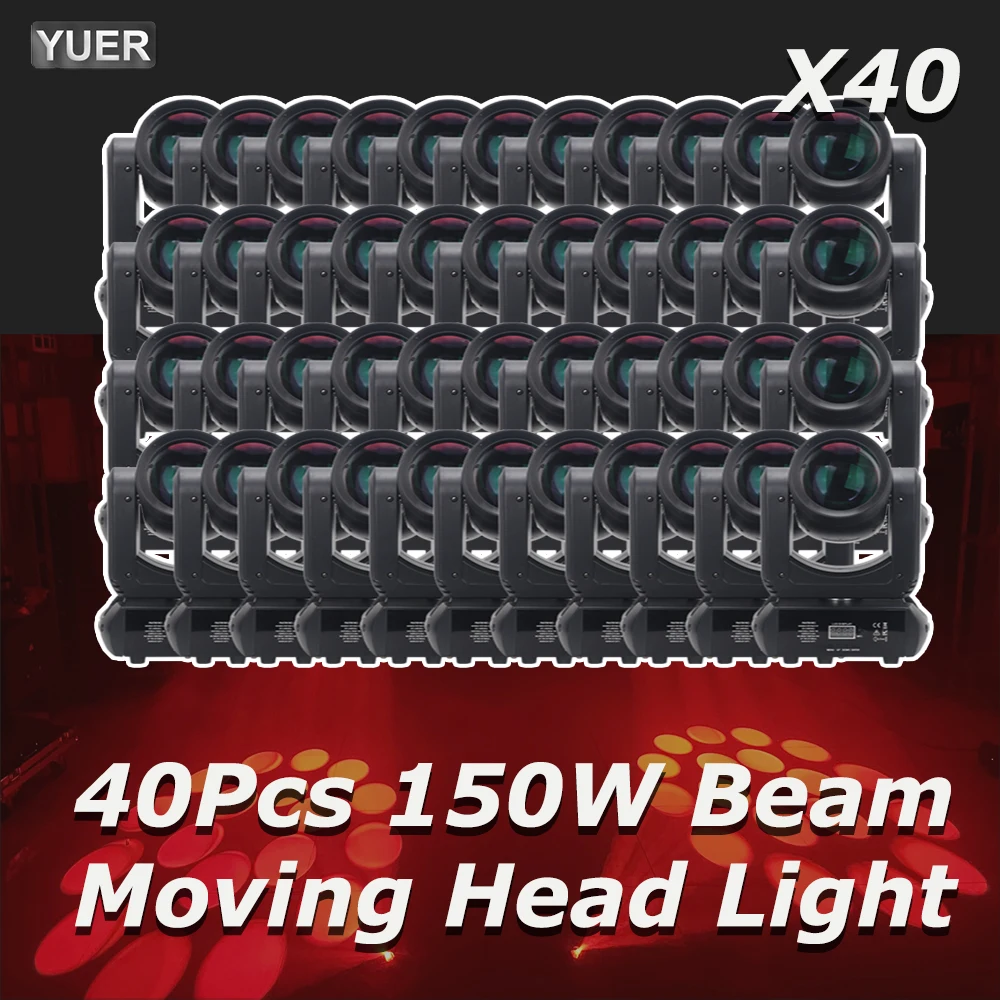 40Pcs/lot 150W LED Moving Head Light  Beam Spot 18 Rotating Prisms Dj Dmx Stage Light Effect Light Disco Dj Bar Wedding Club