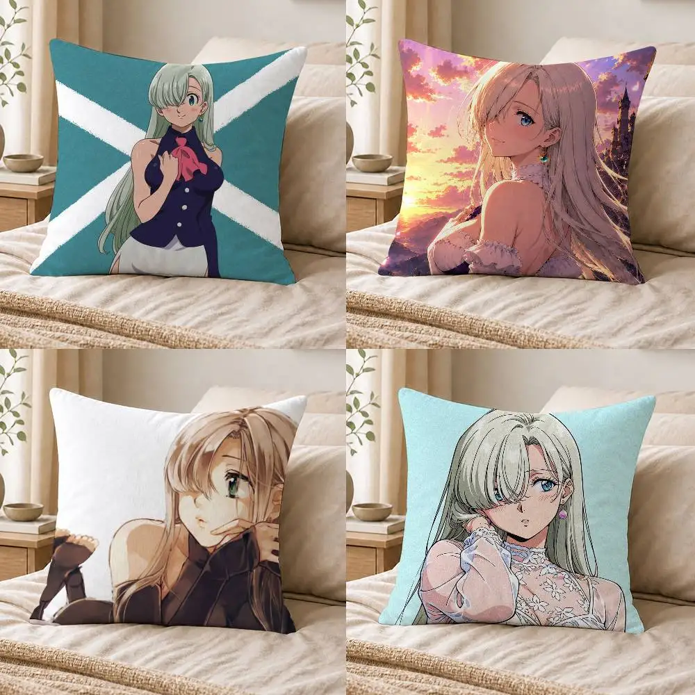 Elizabeth Liones  Double-sided Printed Square Decorative Cushion Cover for Sofa Living Room Home Decor