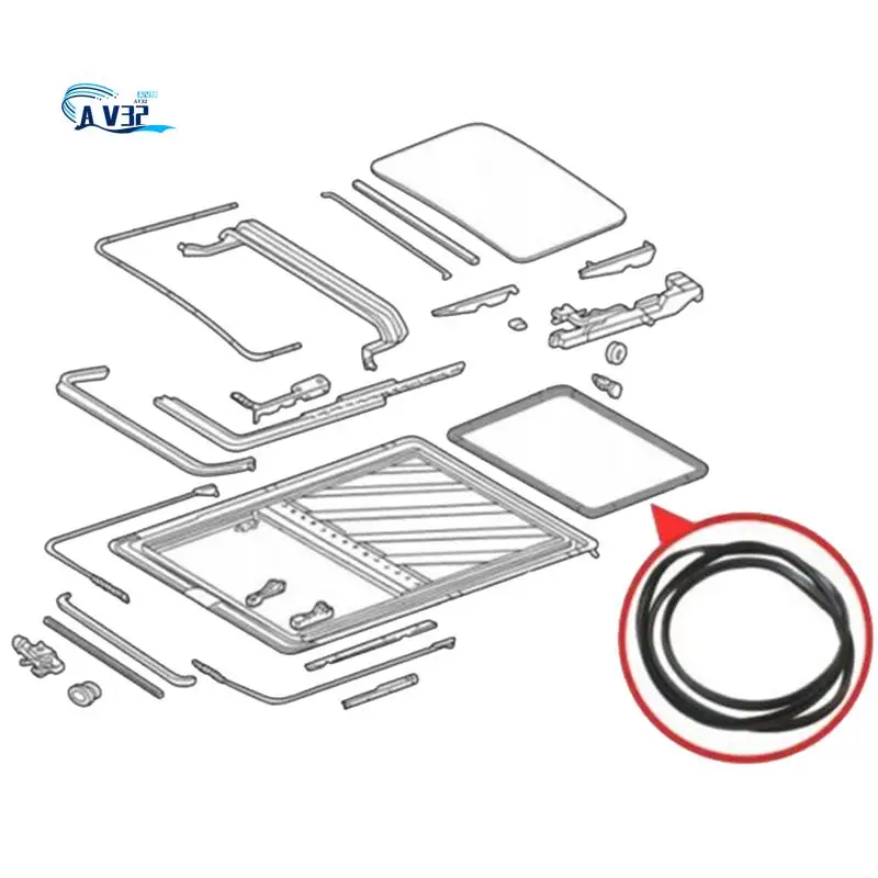 

AV32-Car Sunroof Window Rubber Seal For Mercedes-Benz C-Class W203 2000-2007 A1247800298