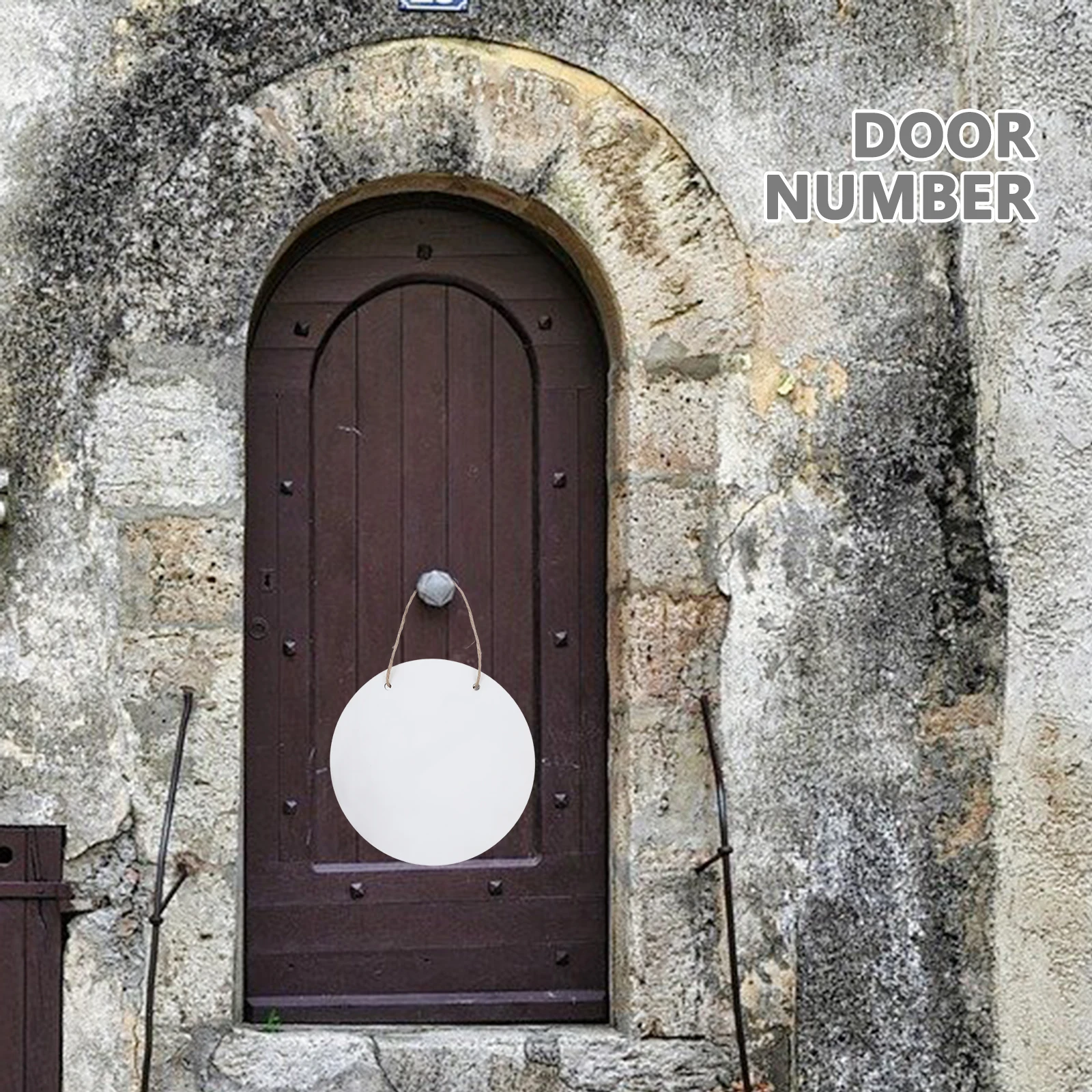 

Sublimation Door Hanger Blank Circle Sign Decorative Hanging Plaque Diy Wood Unfinished For Farmhouse Rustic Home Front Back