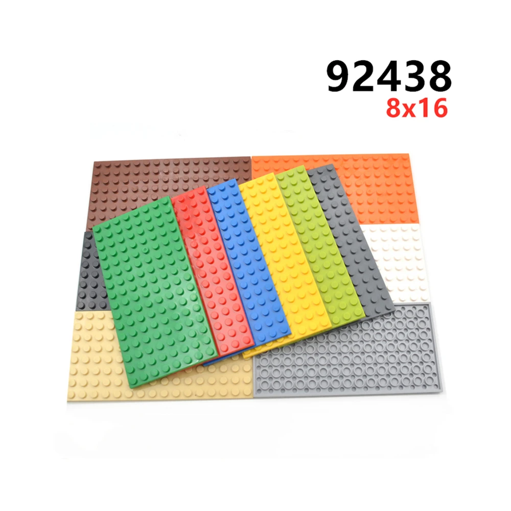 5pcs/lot DIY 92438 Base Thin Plate 8x16 Dots MOC Building Blocks Bricks Compatible with Creative Enlighten Tech Children Toys