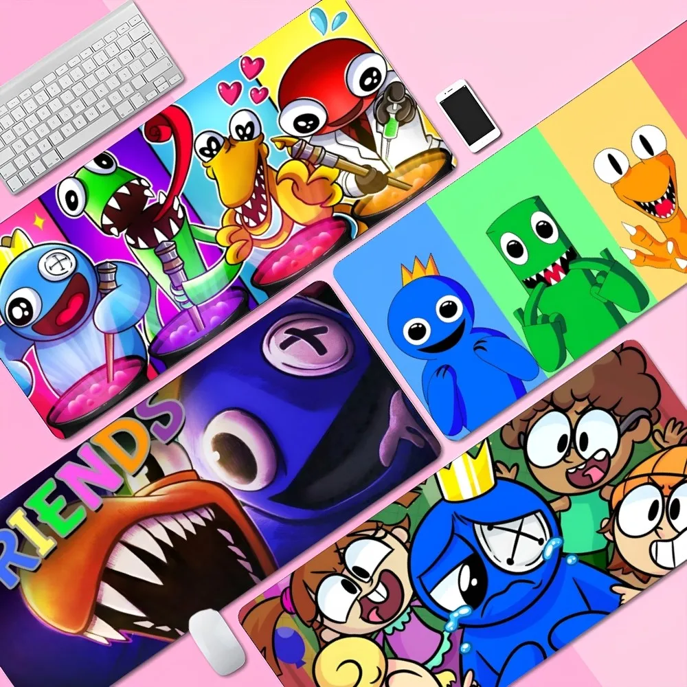 

Rainbow Friends Mousepad Custom Skin Desktop Desk Mat Kawaii Gaming Accessories Students Writing Pad for PC Computer Table