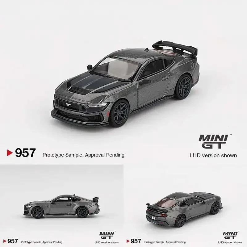 

PreSale MINIGT 957 1:64 Ford Mustang Dark Horse 2024 Carbonized Gray Diecast Car Model Collection Toys