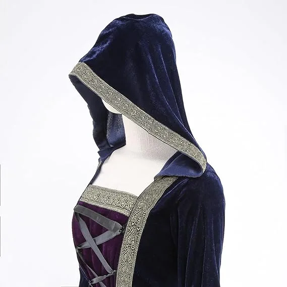 Robe Longue en Velours de Luxe pour Femme, Costume Médiéval Victorien, Style Renaissance Irlandaise, Rétro, pour Cosplay