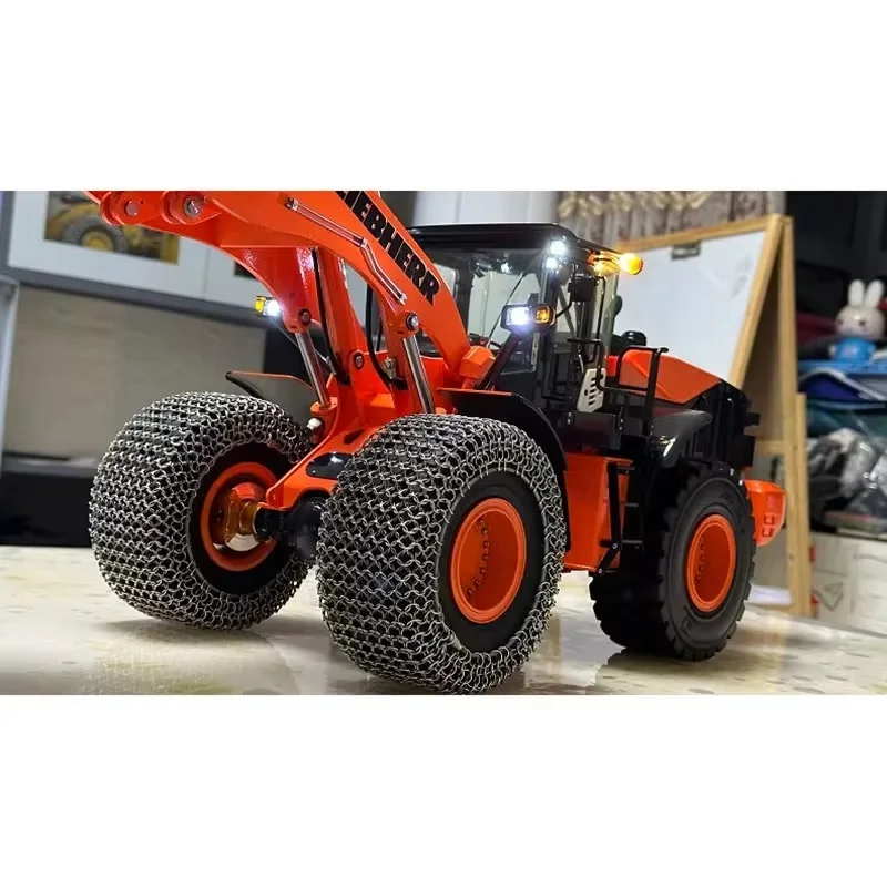 

1pcs Metal Snow Chains Upgrade Anti-skid Chains for 1/14 KABOLITE Engineering Hydraulic Forklift Loader K988 K960 K966 JDM198D