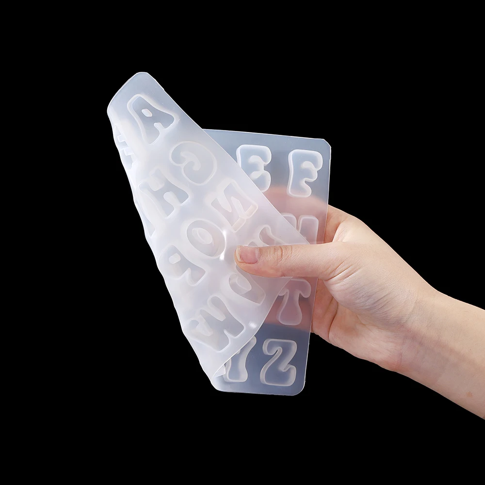 Alphabet Epoxy Resin Silicone Mold Letter Number Mould DIY Keychain Earring Pendant Epoxy Resin Jewelry Crafts Casting Mold