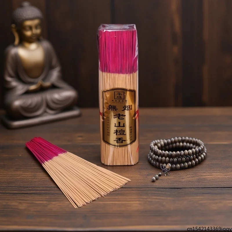 1000/500 Pieces Natural Sandalwood Incense Sticks 25.5cm Domestic Light Scents for Home Call Fortune Wholesale Bulk Joss Sticks