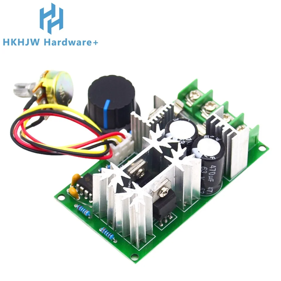 DC10-60V DC Motor Speed Regulator 12V 24V 36V 48V High Power Drive Module PWM Motor Speed Controller 20A Current Regulator