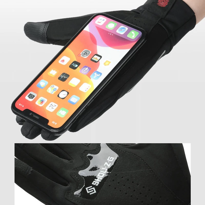 Windproof Cycling Gloves Thermal Warm Motorcycle Touch Screen Winter Autumn Warm Riding MTB Bike Bicycle Glove image 4