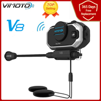 Easy Rider Vimoto V8 Interphone Motorcycle Helmet Intercom Stereo Headset for Cell Phone Bluetooth-compatible GPS 2 Way Radios