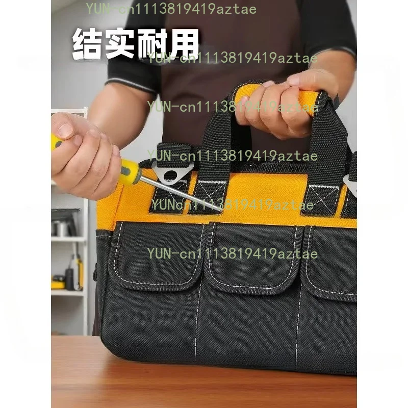 Heavy Duty Kit 14 Pockets Portable Empty Toolbox Storage Case, Toolbox Organization with Adjustable Shoulder Straps
