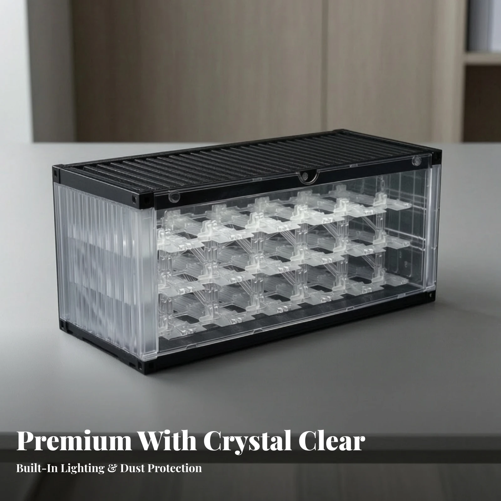 Parking Rack Scene Model Transparent Parking Lot Display Box Showcase Three-Dimensional Clear for Car Collectors