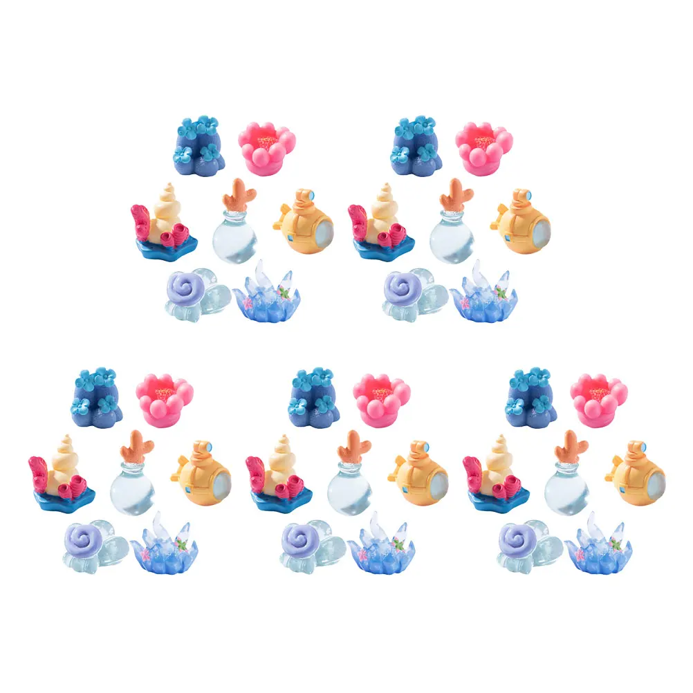 

35pcs Micro Landscape Aquarium Decor Resin Coral Figurines Bottle Submarine Fish Tank Ornaments Garden Sculpture Mini