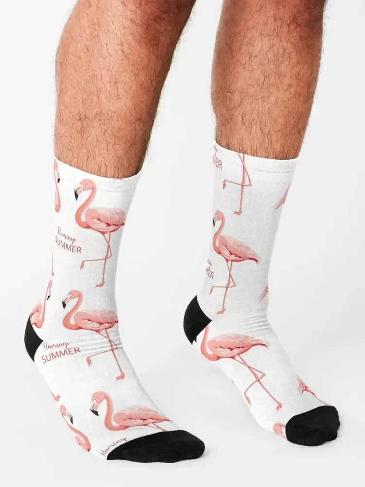 Flamingo rosa Sommersocken helles Strumpfband Fußball Baumwolle Herrensocken Luxus Damen