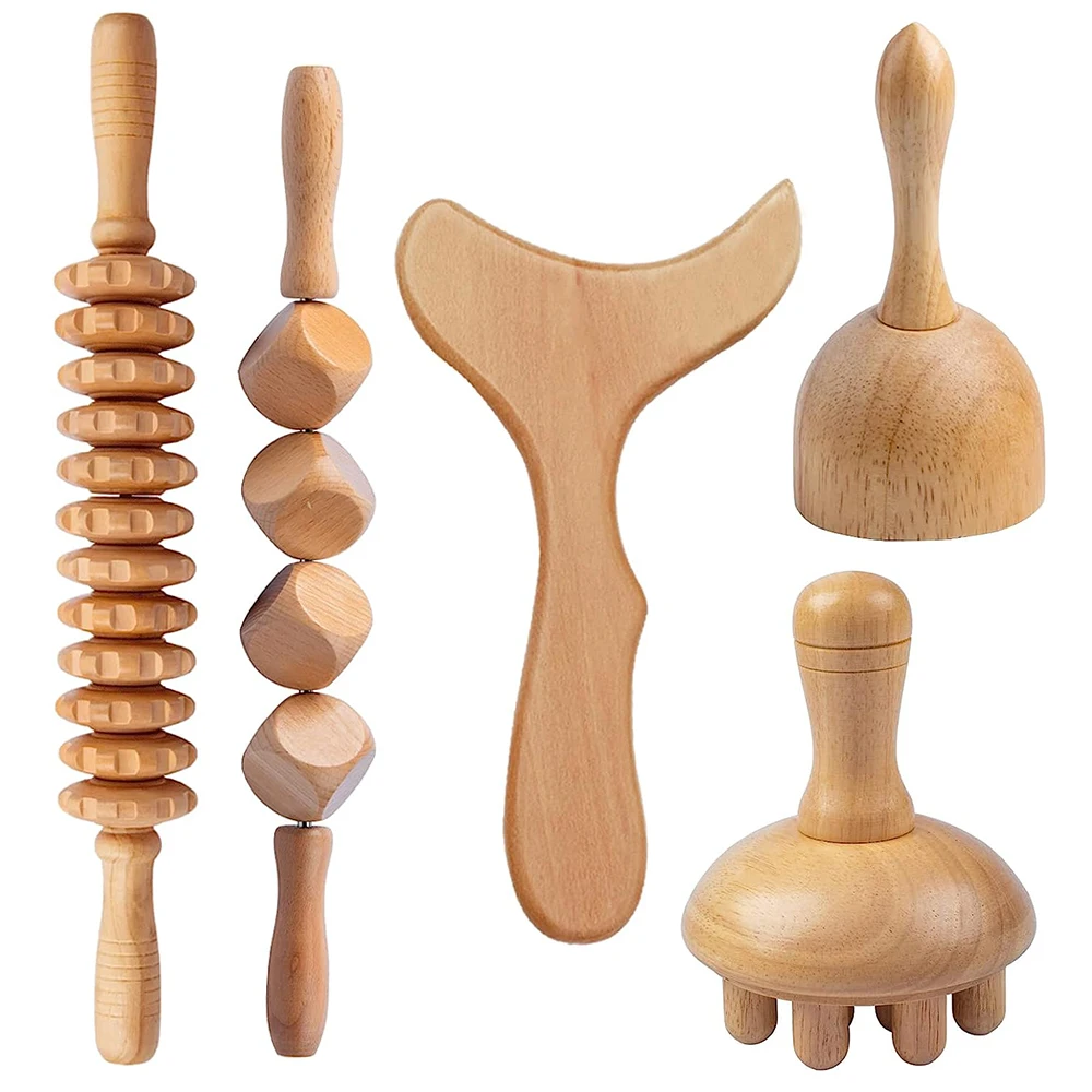 

Wood Therapy Massage Tools Body Sculpting Tools Set, Maderoterapia Kit for Body Shaping, Anti-Cellulite, Lymphatic Drainage